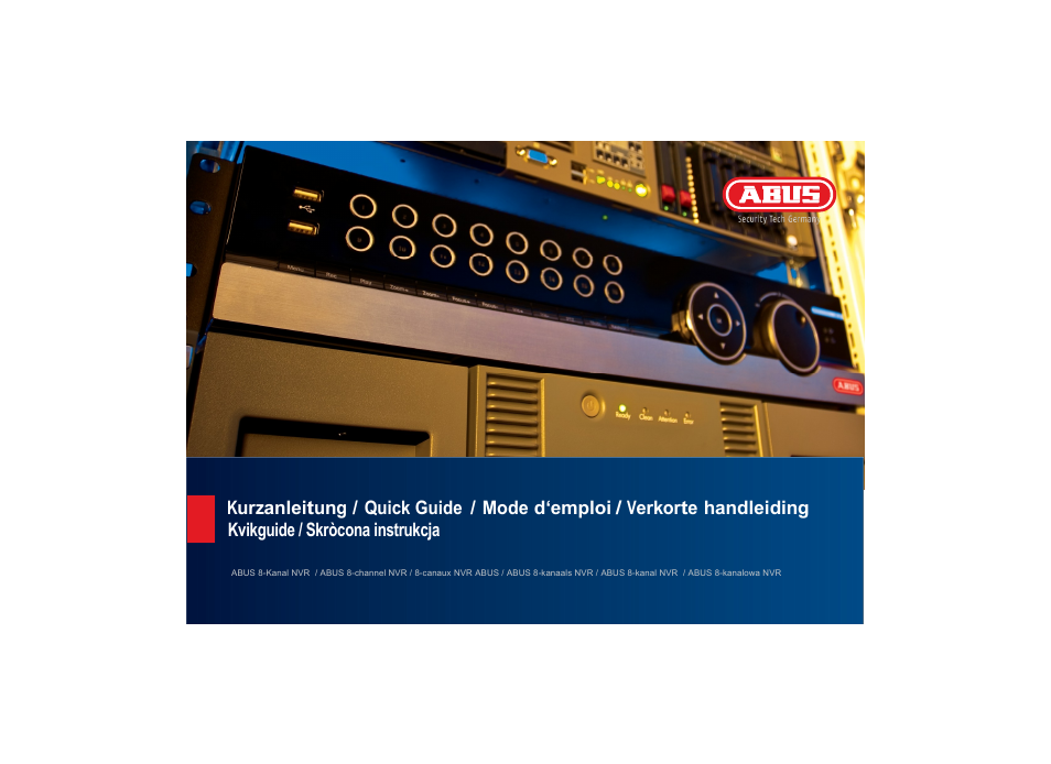 ABUS TVVR35011 Quick operating instructions User Manual | 76 pages