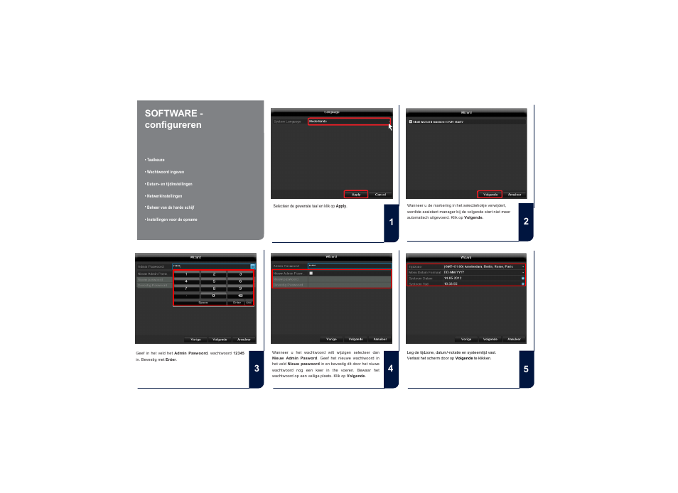 4software - configureren | ABUS TVVR35011 Quick operating instructions User Manual | Page 45 / 76