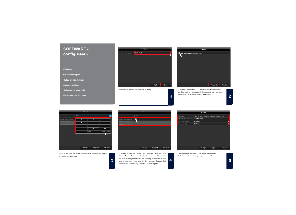 4software - configureren | ABUS TVVR45021 Quick operating instructions User Manual | Page 45 / 76