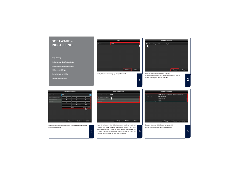 4software - indstilling | ABUS TVVR45021 Quick operating instructions User Manual | Page 57 / 76