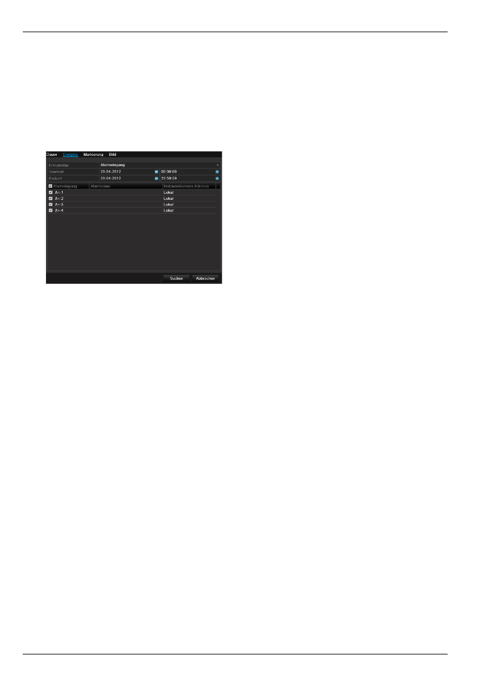 Settings - configuration | ABUS TVVR45030 Operating instructions User Manual | Page 142 / 508