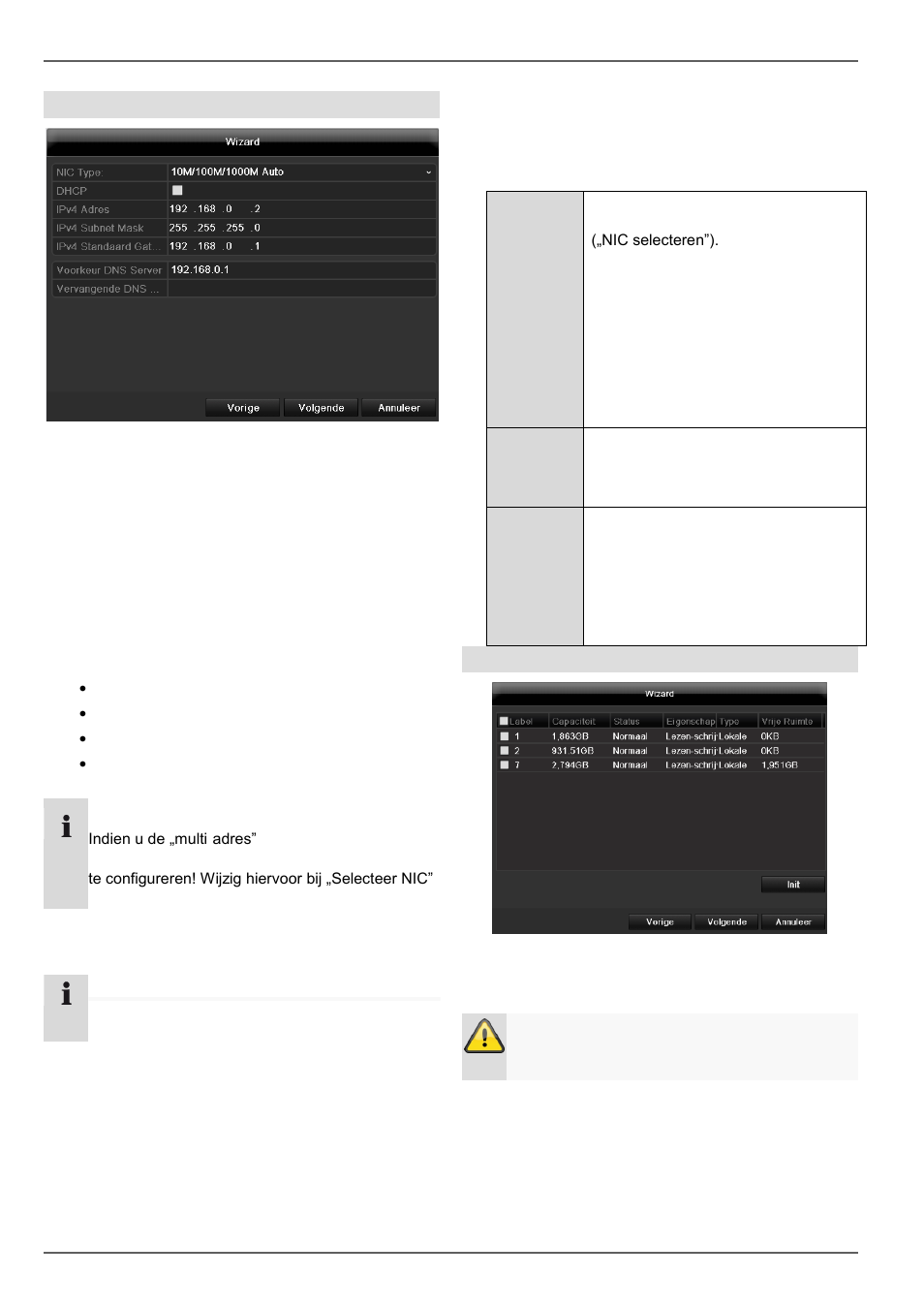 Hulpprogramma instellingen, Netwerkinstellingen, Harde schijf beheer | ABUS TVVR45030 Operating instructions User Manual | Page 191 / 508