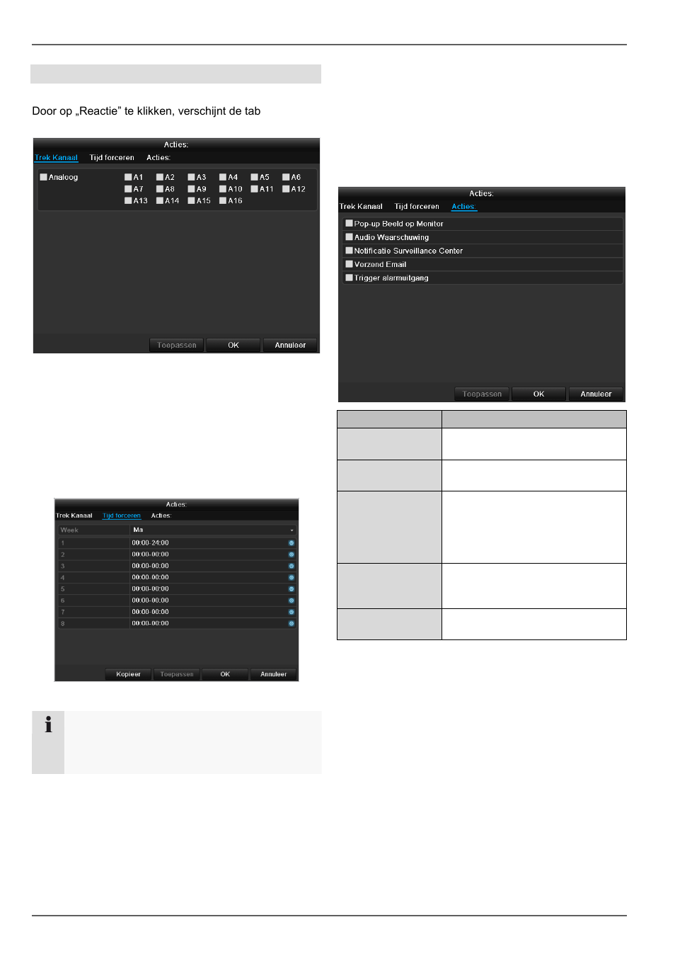 Acties | ABUS TVVR45030 Operating instructions User Manual | Page 212 / 508