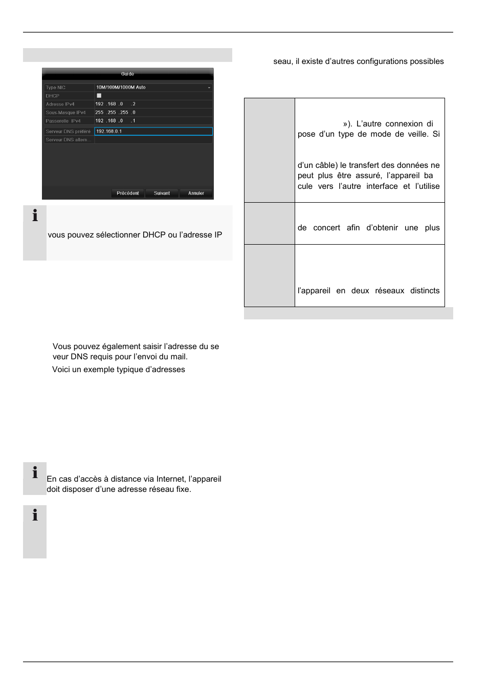 Assistant de paramétrage, Paramètres réseau | ABUS TVVR45030 Operating instructions User Manual | Page 266 / 508