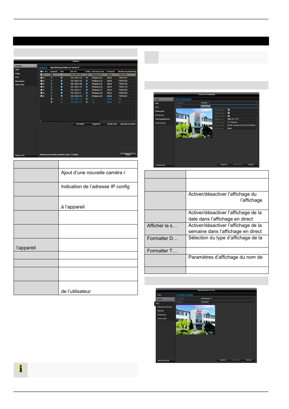 Caméra, Camèra, Image | ABUS TVVR45030 Operating instructions User Manual | Page 285 / 508