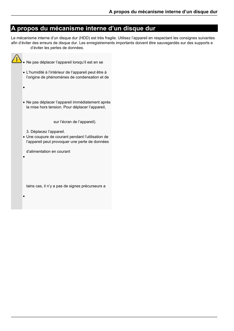 A propos du mécanisme interne d’un disque dur | ABUS TVVR45030 Operating instructions User Manual | Page 310 / 508