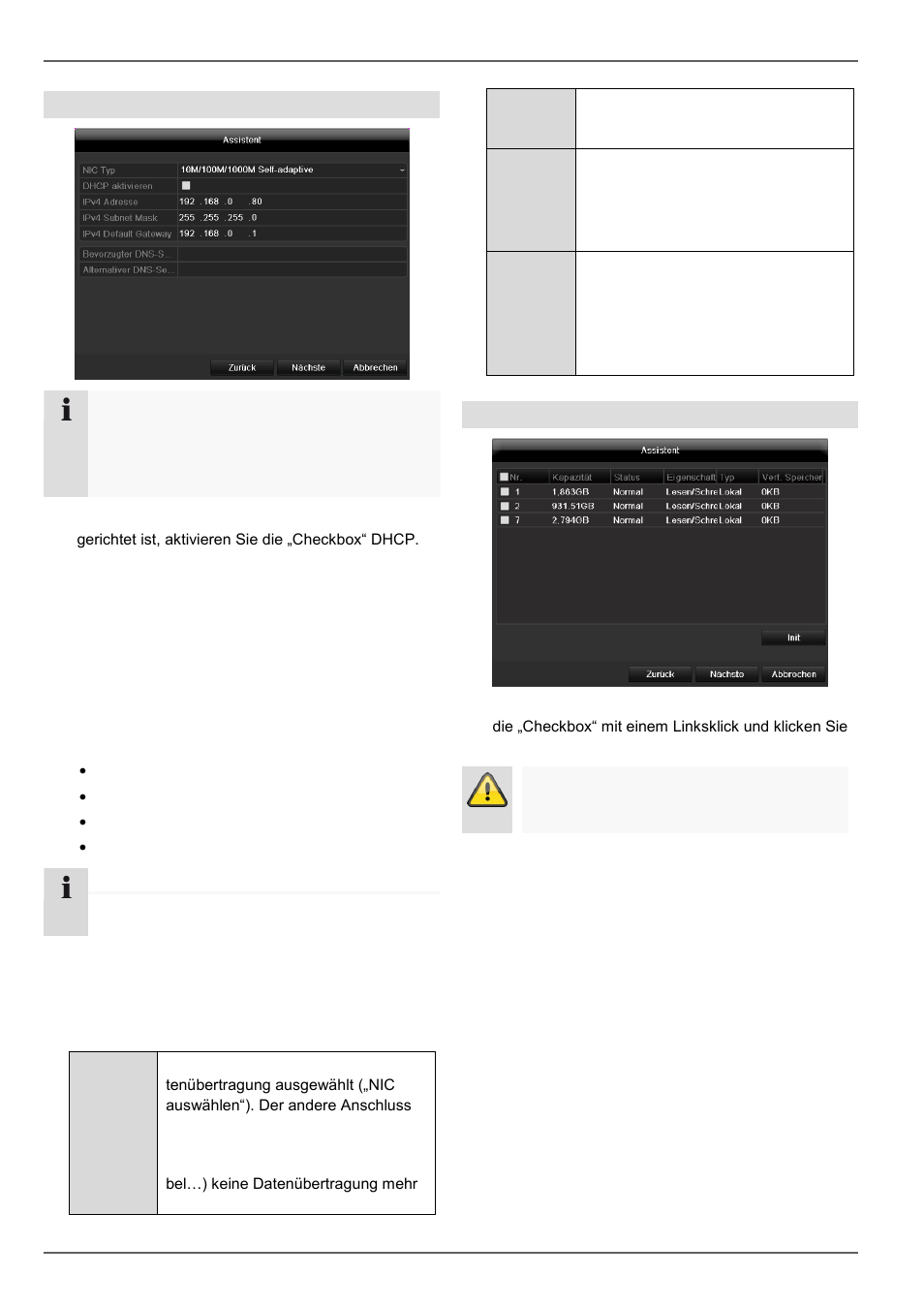 Einrichtungsassistent, Netzwerkeinstellungen, Festplattenverwaltung | ABUS TVVR45030 Operating instructions User Manual | Page 34 / 508