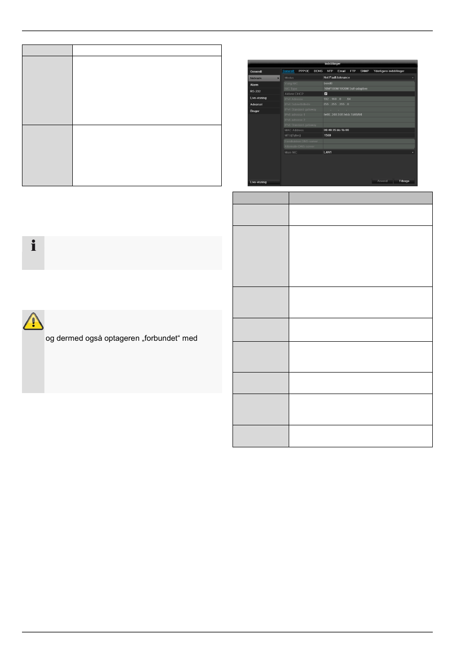 Netværksopbygning, Netværkskonfiguration, Konfigurering | ABUS TVVR45030 Operating instructions User Manual | Page 341 / 508