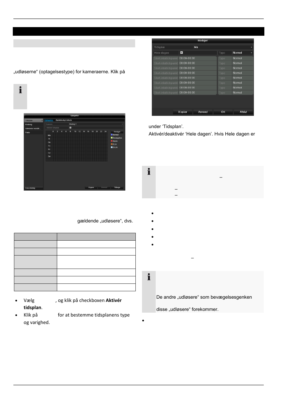 Tidsplan, Optagelse, Definition | ABUS TVVR45030 Operating instructions User Manual | Page 352 / 508