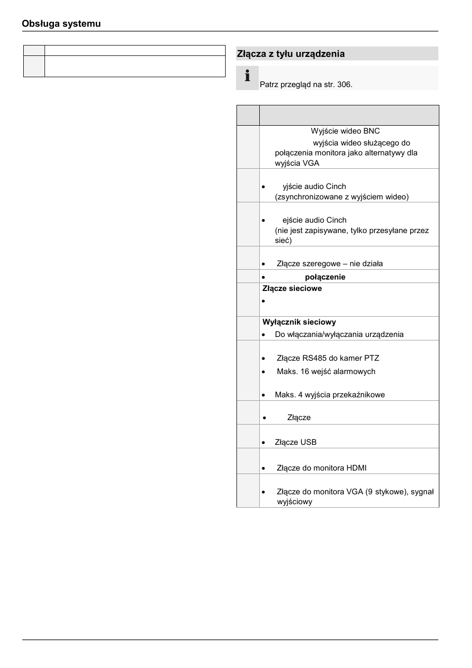Obsługa systemu, Złącza z tyłu urządzenia | ABUS TVVR45030 Operating instructions User Manual | Page 388 / 508