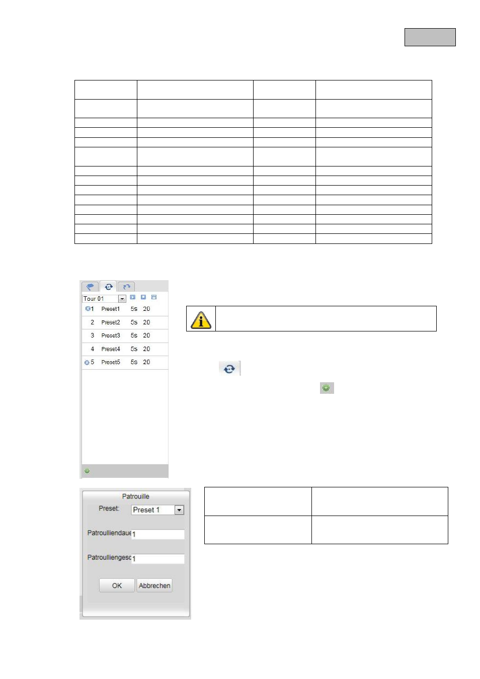 Dansk fordefinerede presets | ABUS TVIP82x00 Operating instructions User Manual | Page 283 / 402