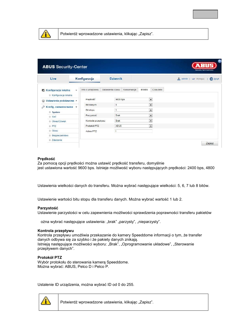 Polski | ABUS TVIP82x00 Operating instructions User Manual | Page 359 / 402