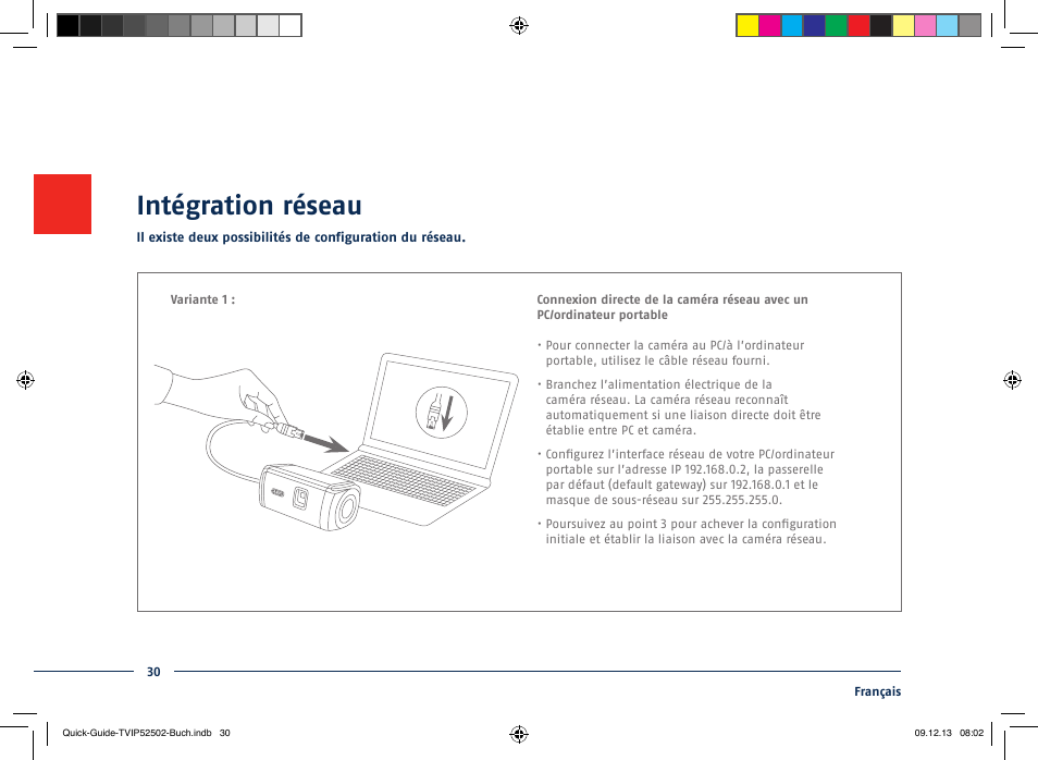 Intégration réseau | ABUS TVIP52502 Quick operating instructions User Manual | Page 30 / 104