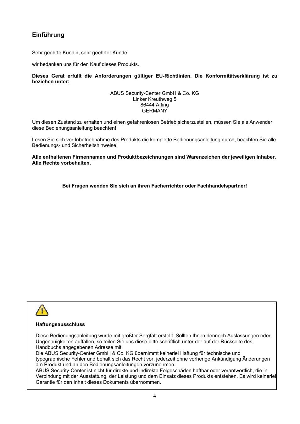 ABUS TVIP52502 Operating instructions User Manual | Page 4 / 385