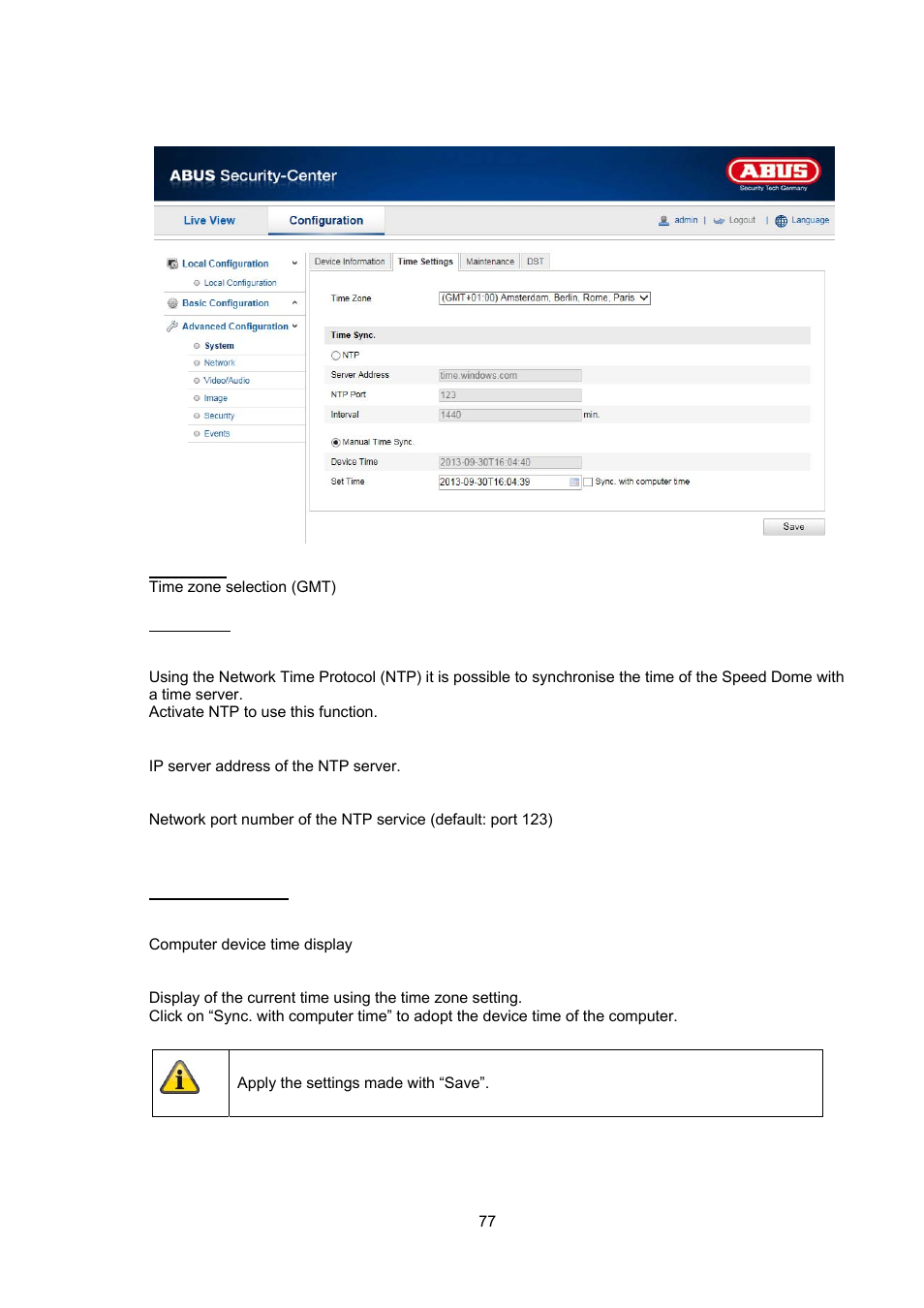 ABUS TVIP52502 Operating instructions User Manual | Page 77 / 385