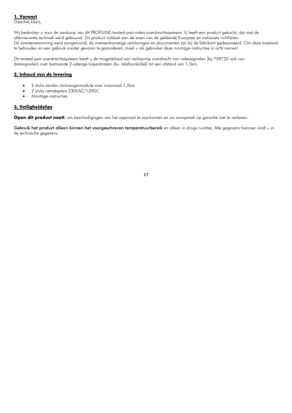 ABUS TV8720 User Manual | Page 27 / 37