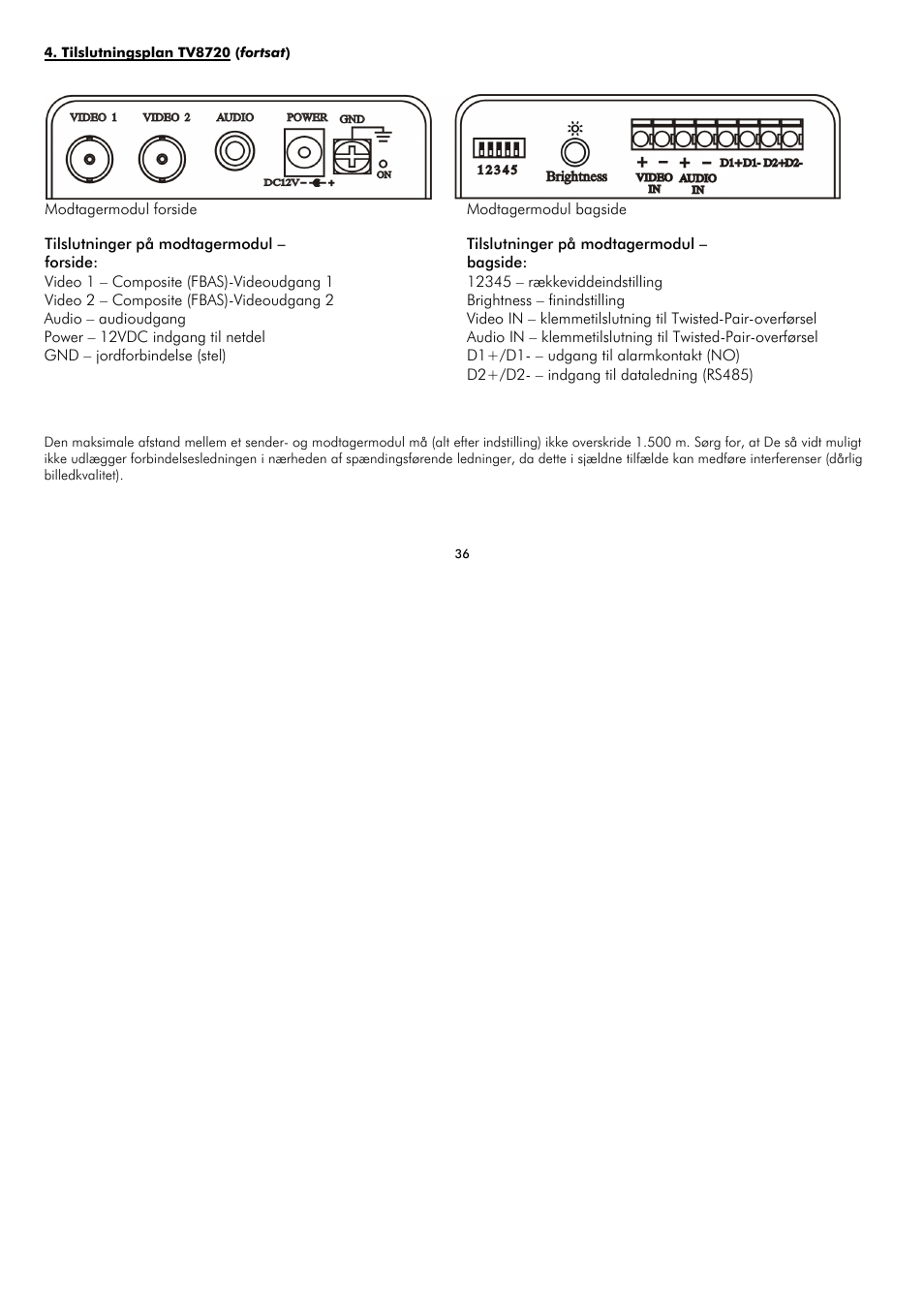 ABUS TV8720 User Manual | Page 36 / 37