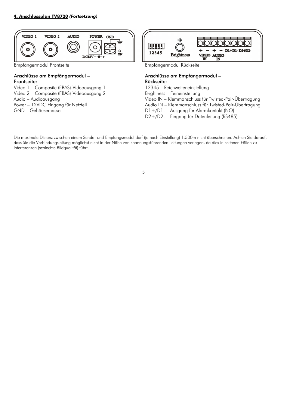 ABUS TV8720 User Manual | Page 5 / 37