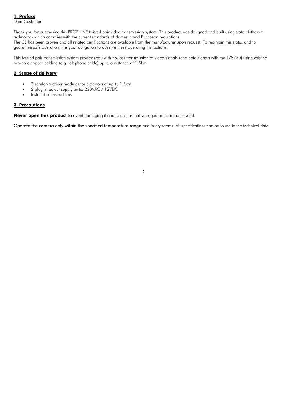 ABUS TV8720 User Manual | Page 9 / 37