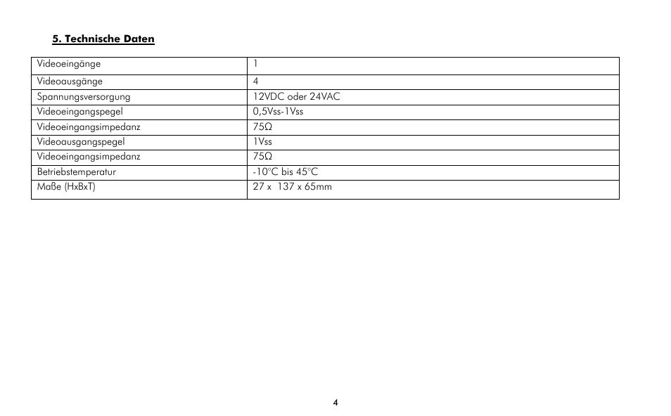 ABUS TV8726 User Manual | Page 4 / 24