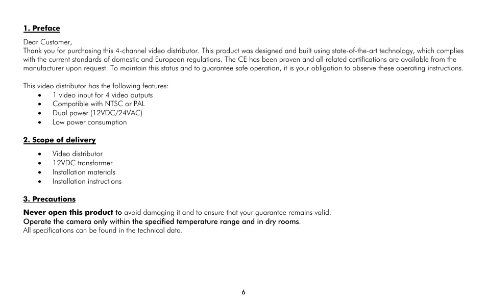 ABUS TV8726 User Manual | Page 6 / 24