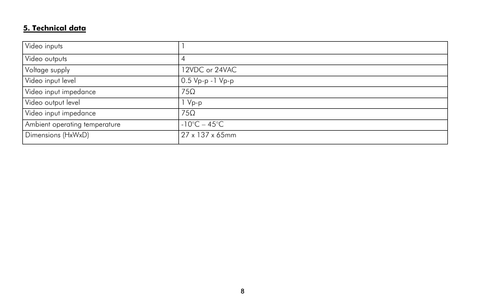 ABUS TV8726 User Manual | Page 8 / 24