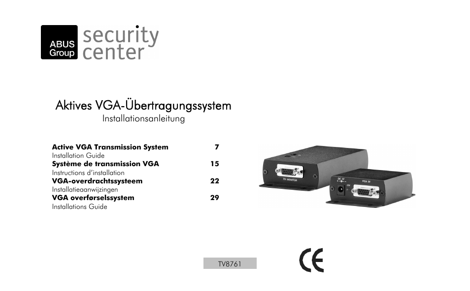 ABUS TV8761 User Manual | 35 pages