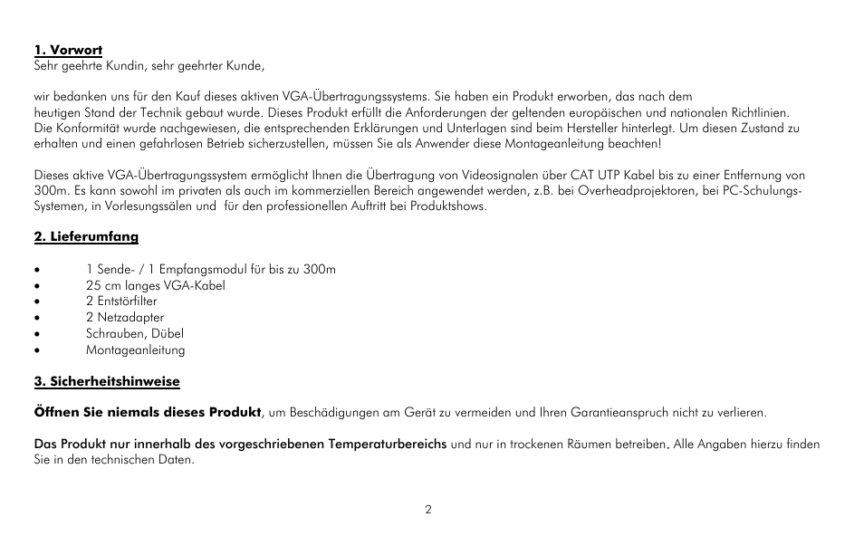 ABUS TV8761 User Manual | Page 2 / 35