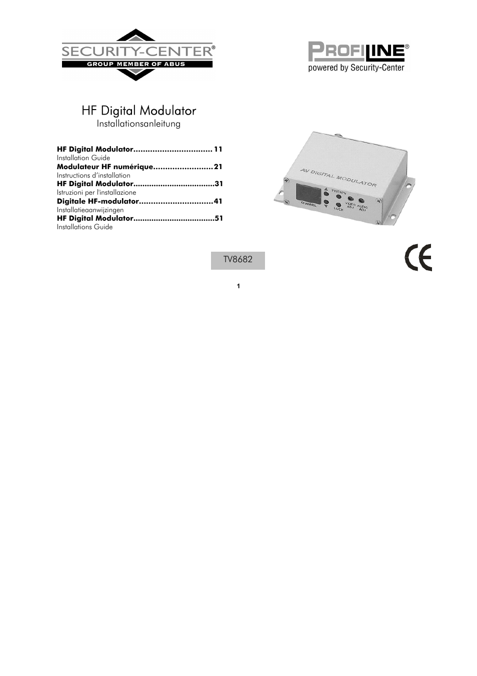 ABUS TV8682 User Manual | 60 pages