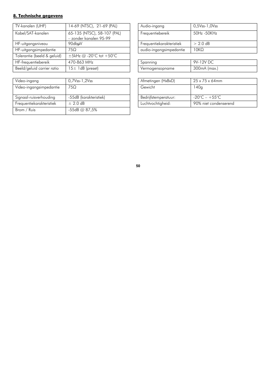 ABUS TV8682 User Manual | Page 50 / 60