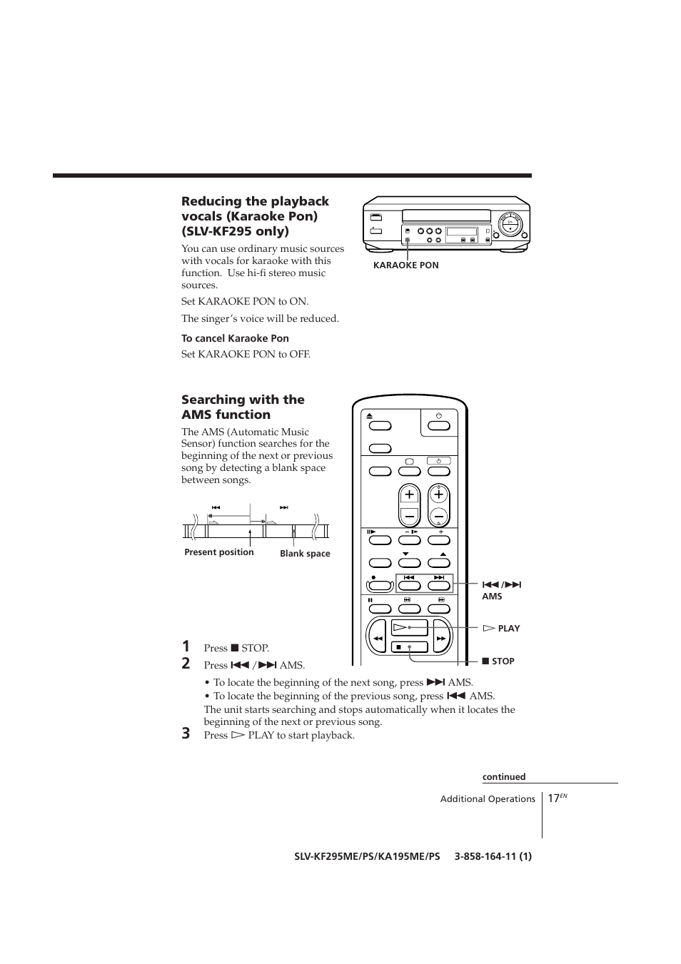 Sony SLV-KF295ME User Manual | Page 17 / 28
