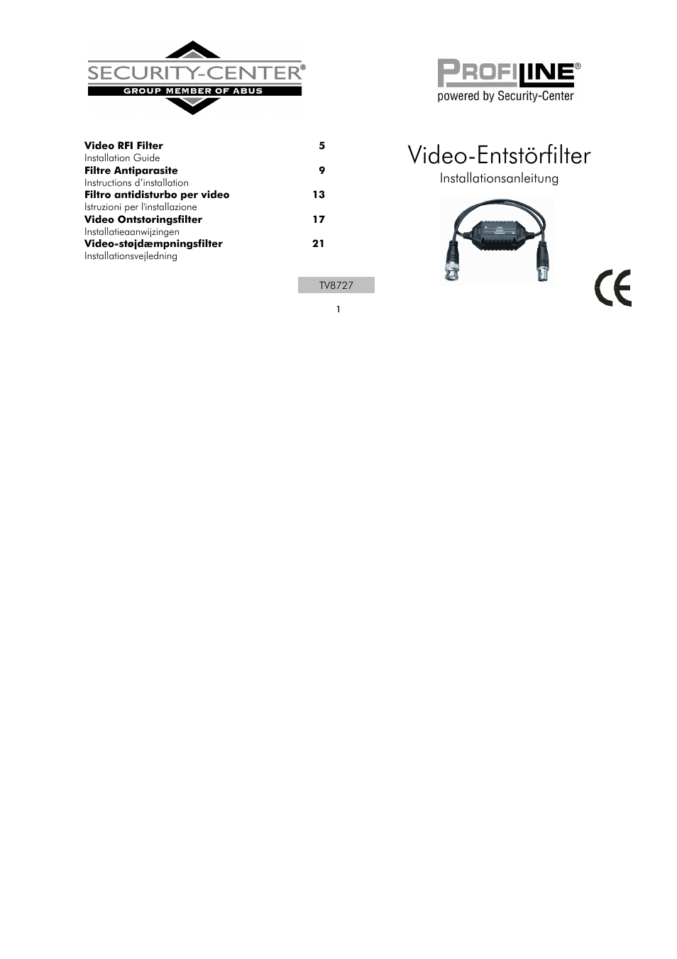 ABUS TV8727 User Manual | 24 pages