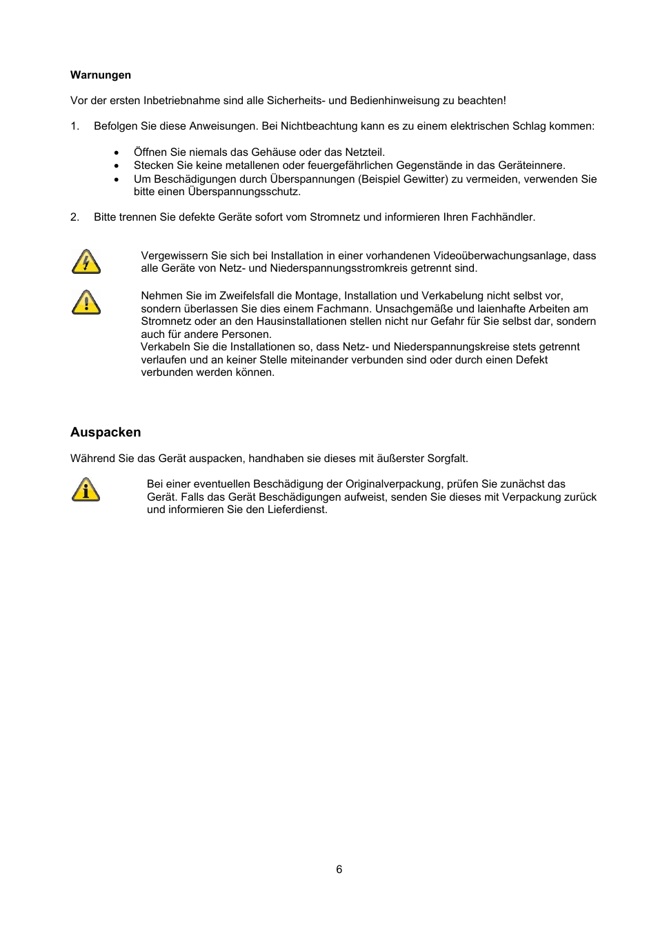 ABUS TVAC22000 User Manual | Page 6 / 58