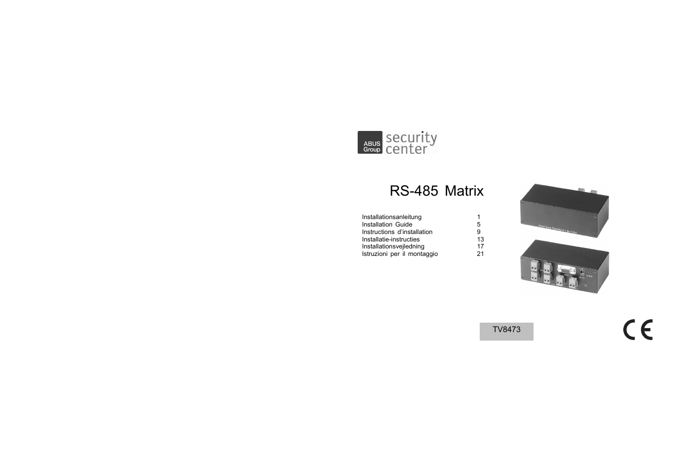ABUS TV8473 User Manual | 25 pages