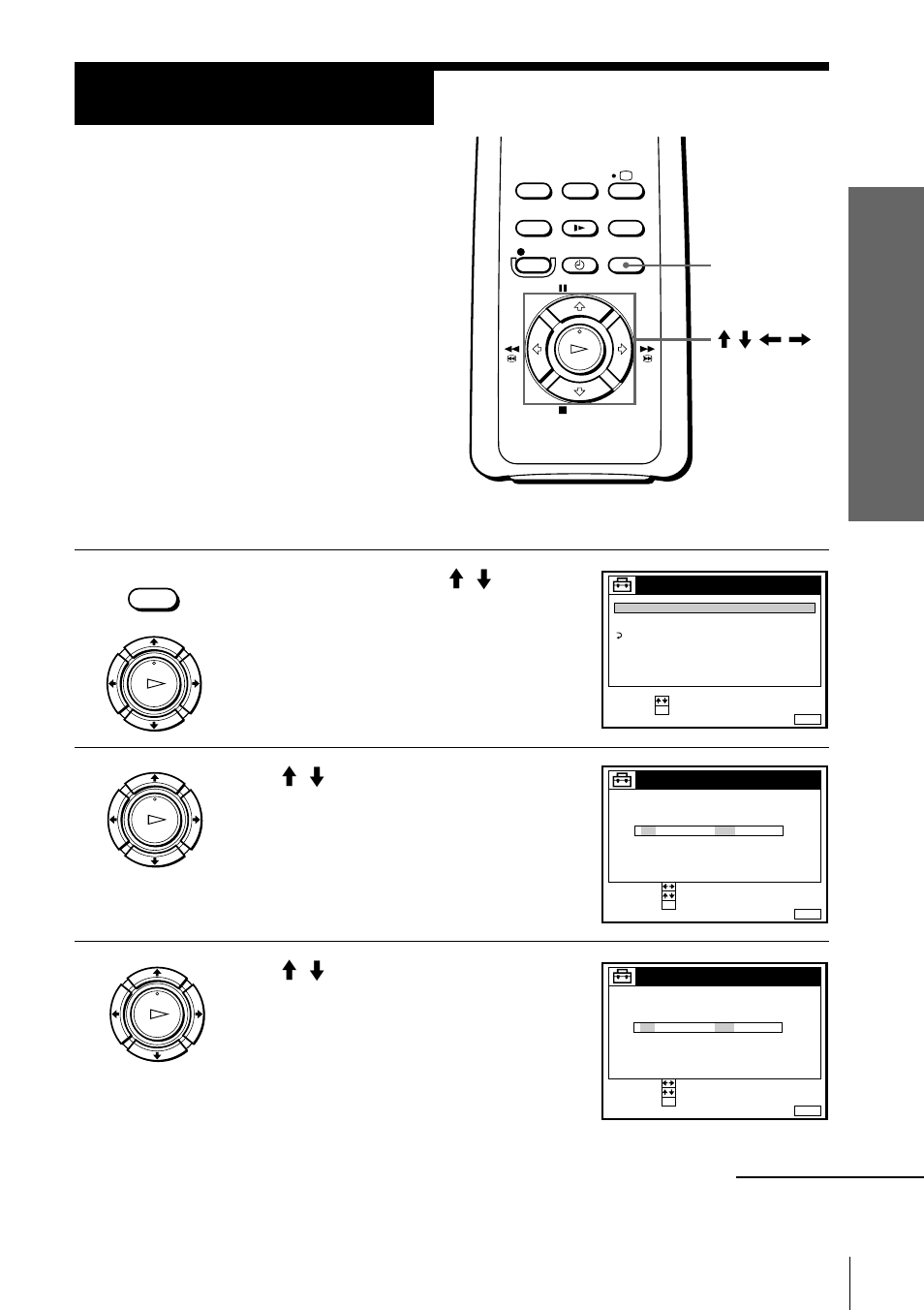 Setting the clock, Step 6, Press >/. to highlight clock, then press ok | Press >/. to set the date, Getting started, Ok menu, Continued | Sony SLV-SE10EE User Manual | Page 13 / 56