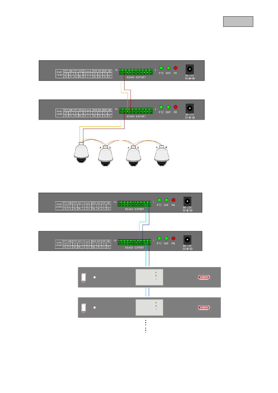 Typical circuit diagram, 1 speed dome control, 2 dvr control | English 6. typical circuit diagram | ABUS TVAC26000 User Manual | Page 23 / 58