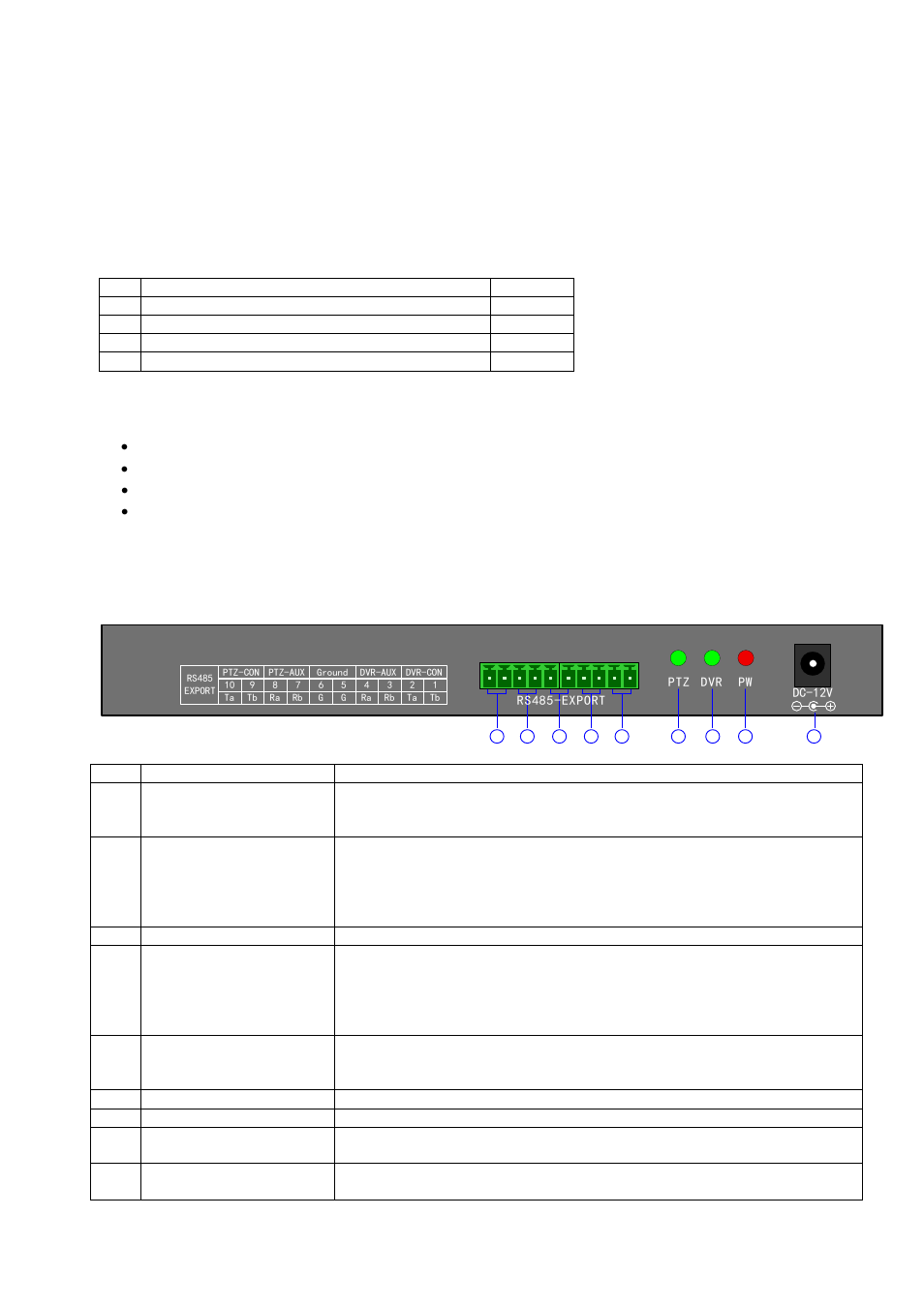 Bestimmungsgemäße verwendung, Lieferumfang, Merkmale und funktionen | Gerätebeschreibung, 1 rückansicht des bedienpults | ABUS TVAC26000 User Manual | Page 8 / 58