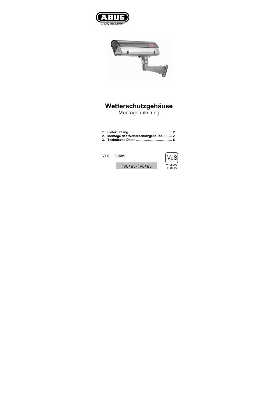 ABUS TV8493-TV8495 User Manual | 30 pages