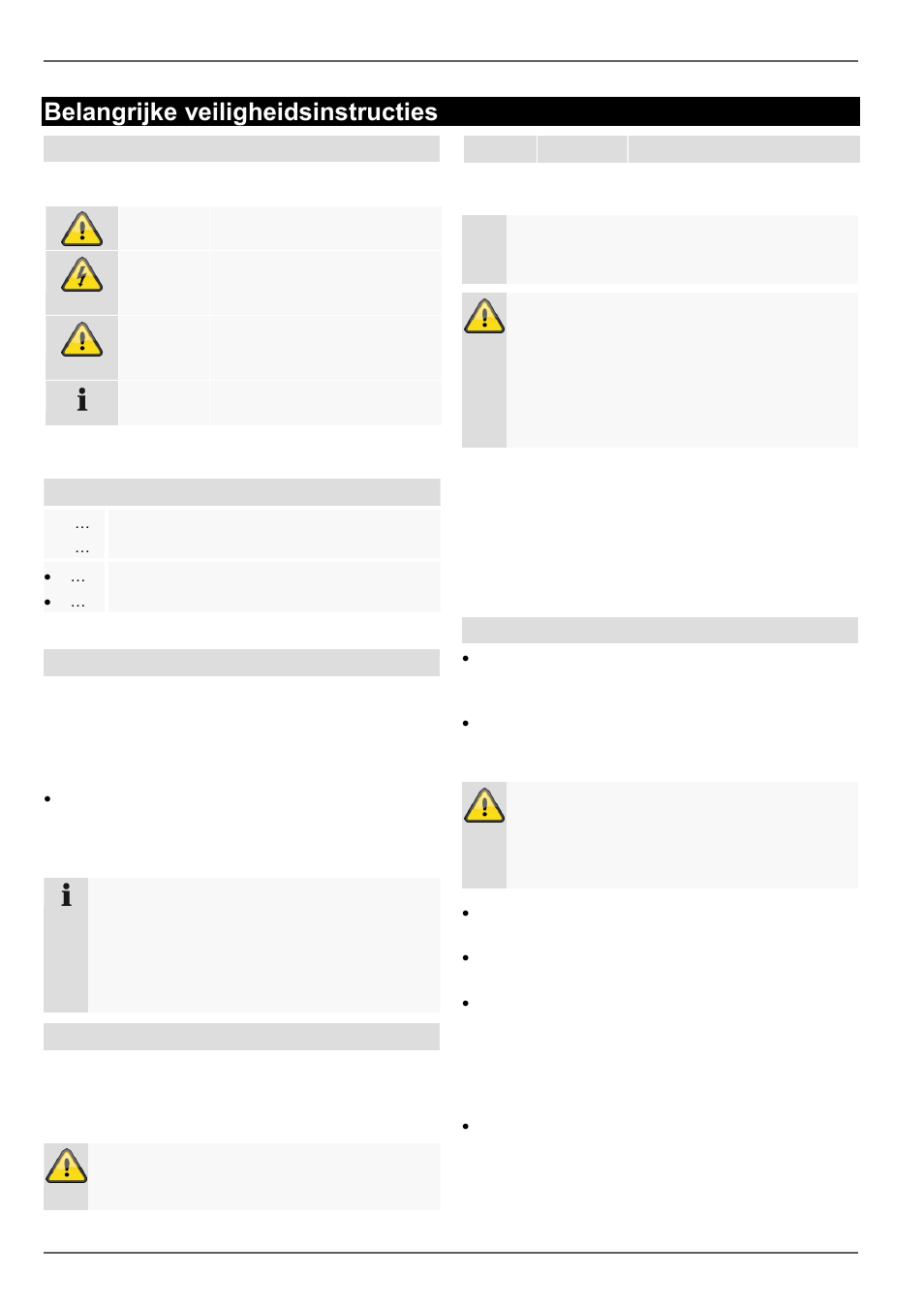 Belangrijke veiligheidsinstructies, Verklaring van de symbolen, Gebruik volgens voorschrift | Algemeen, Voedingsspanning | ABUS TVVR60021 User Manual | Page 142 / 394
