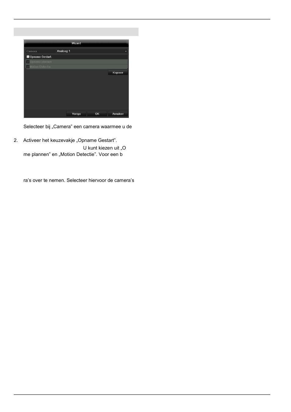 Hulpprogramma instellingen, Cameraopname | ABUS TVVR60021 User Manual | Page 150 / 394