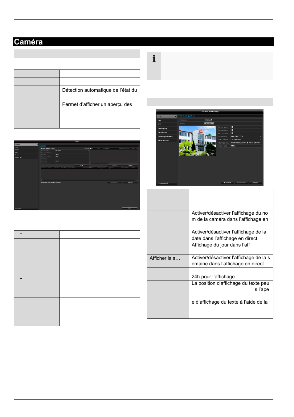 Caméra, Camèra | ABUS TVVR60021 User Manual | Page 236 / 394