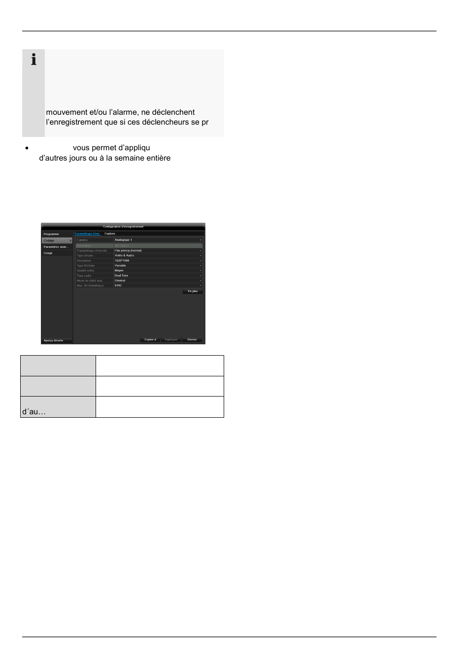 Codage, Configuration d´enregistrement | ABUS TVVR60021 User Manual | Page 241 / 394