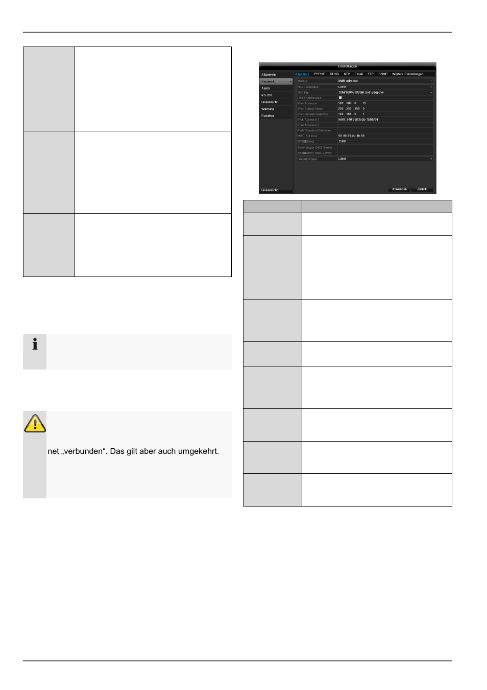 Netzwerkaufbau, Netzwerk-konfiguration, Konfiguration | ABUS TVVR60021 User Manual | Page 30 / 394