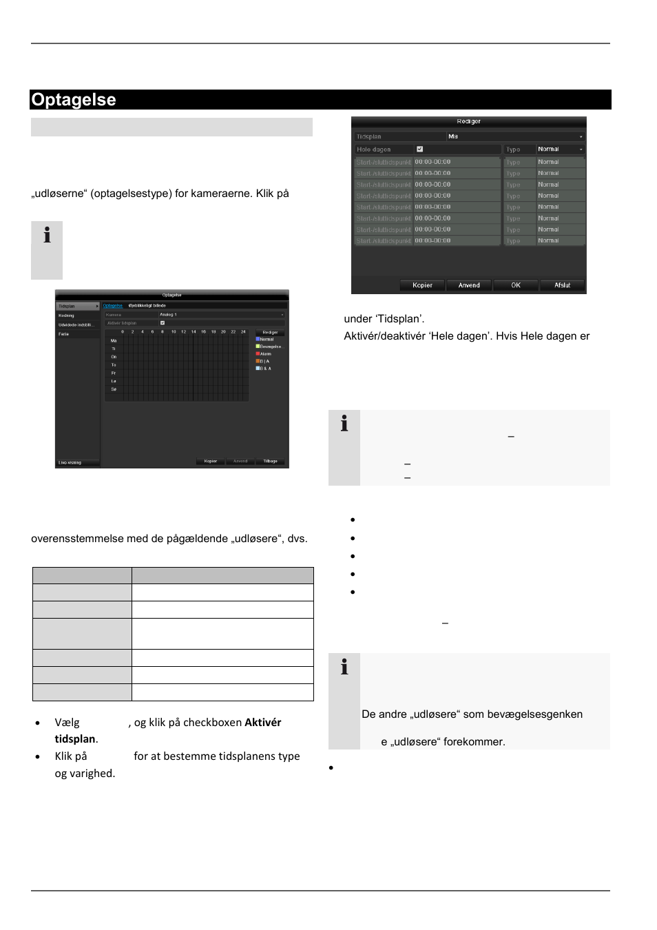 Tidsplan, Optagelse, Definition | ABUS TVVR60021 User Manual | Page 306 / 394
