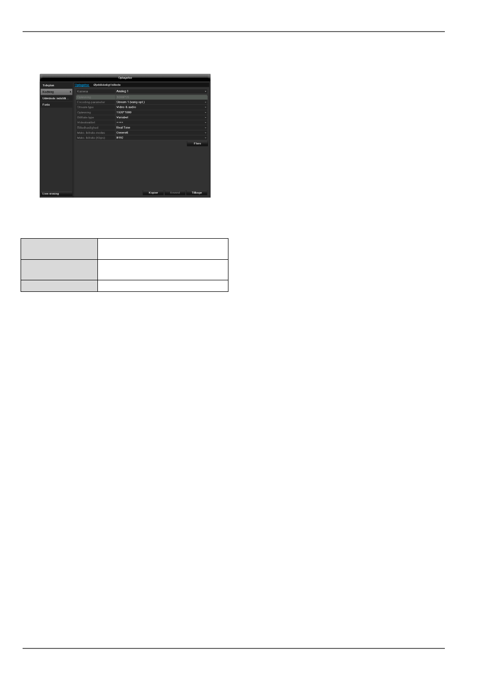 Kodning, Optagelse | ABUS TVVR60021 User Manual | Page 307 / 394