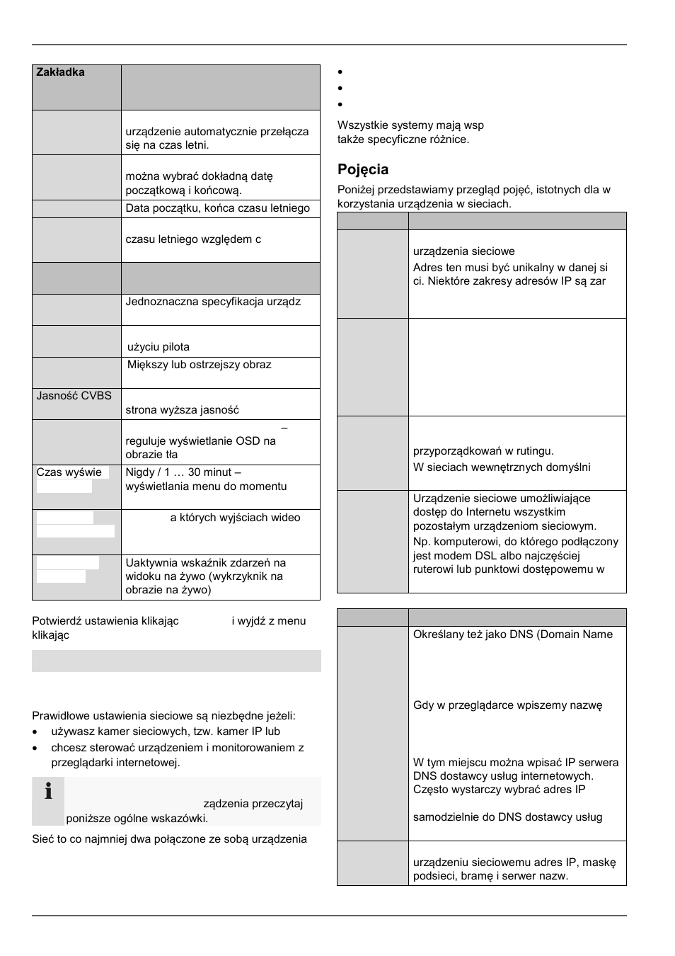 Ogólne, Pojęcia, Konfiguracja | Konfiguracja sieci | ABUS TVVR60021 User Manual | Page 357 / 394