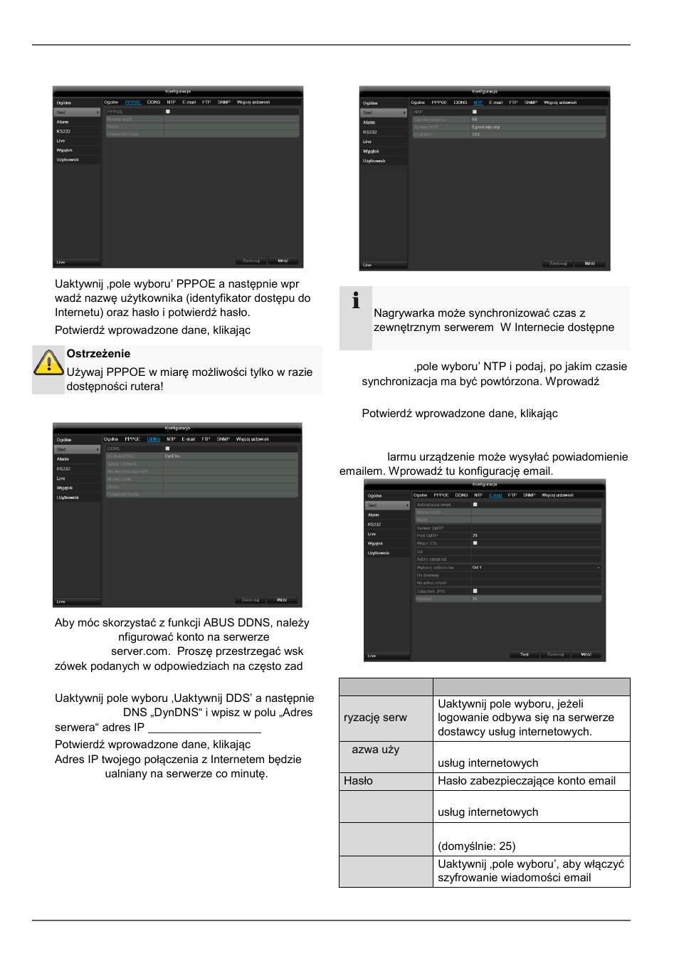 Konfiguracja | ABUS TVVR60021 User Manual | Page 360 / 394