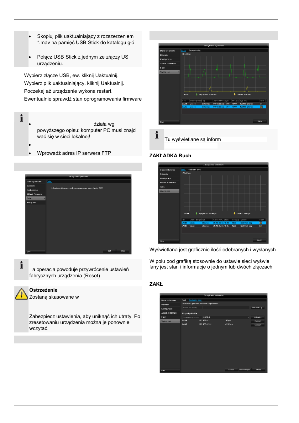 Konserwacja, Resetowanie systemu, Net detect | ABUS TVVR60021 User Manual | Page 382 / 394