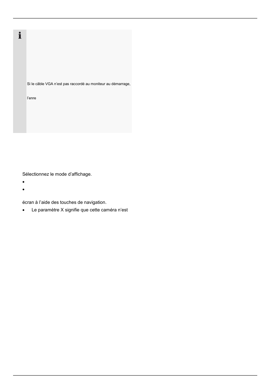 Configuration de la sortie caméra, Mode live | ABUS TVVR20001 User Manual | Page 143 / 313