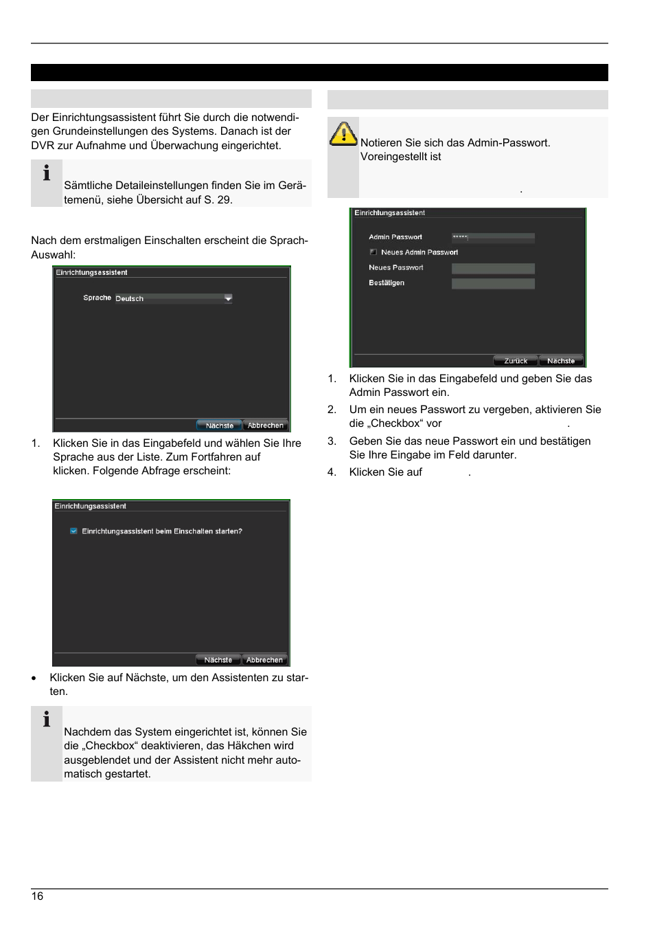 Einrichtungsassistent | ABUS TVVR20001 User Manual | Page 16 / 313